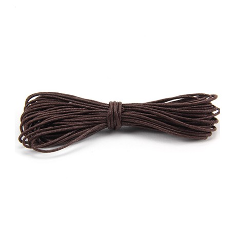 Algodón encerado 1mm Marrón oscuro Algodón encerado 1mm Marrón oscuro