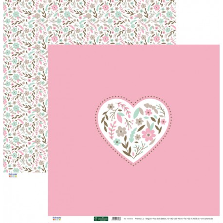 Corazón Bordado Rosa Corazón Bordado Rosa