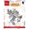 Sello Acrílico Doodle Calcetín Navideño de Marianne Design