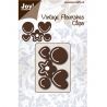 Troquel Joy Crafts Vintage Flourishes Corazones flor