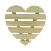 Corazón lamas de madera