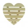 Corazón lamas de madera