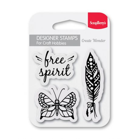 Sellos acrílicos silicona transparente - Free Spirit de Scrapberry's