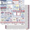 Cartulina decorada para scrapbooking Zoe and Ziggy de Scrapberrys - Anchors Away