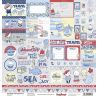 Cartulina decorada para scrapbooking Zoe and Ziggy de Scrapberrys - Anchors Away