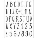 Set de sellos acrílicos Alfabeto Tipografía Moderna Viva Decor