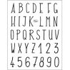 Set de sellos acrílicos Alfabeto Tipografía Moderna Viva Decor