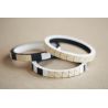 Set de pulseras planas de madera