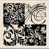 sello  caucho - Doodling Leaves