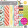Bloc de cartulinas estampadas para scrapbooking 30x30 Craft Smith Flutterbloom