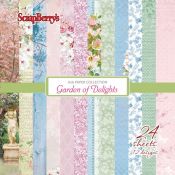 Set de papeles para scrapbooking Garden of Delight Paper Set 15x15