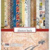 Surtido de papeles estampados para scrapbooking Adventure Awaits Paper Set 30x30 de Scrapberry's