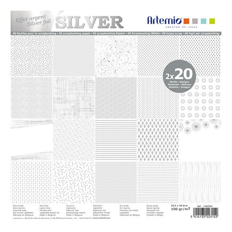Silver Paper Pad 30x30 Artemio
