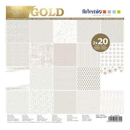Gold Paper Pad 30x30 Artemio