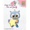 Nellie's Choice Sello acrílico Owl Family Star CSO007
