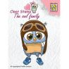 Nellie's Choice Sello acrílico Owl Family Pilot CSO009