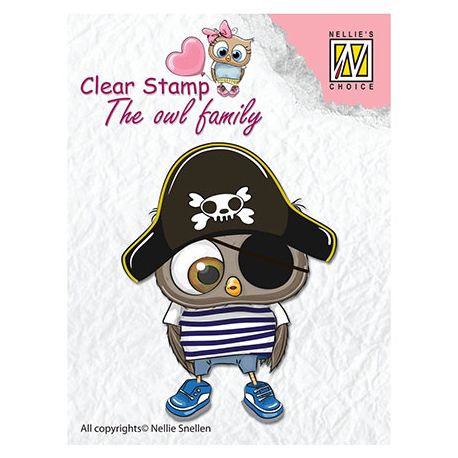 Nellie's Choice Sello acrílico Owl Family Pirate CSO011 Nellie's Choice Sello acrílico Owl Family Pirate CSO011