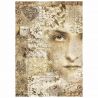 Stamperia Papel de Arroz para decoupage Old Lace Face (DFSA4266)