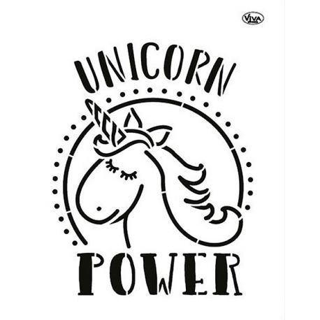 Viva Decor - Stencil en acetato Unicorn Power
