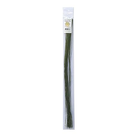 Varillas de alambre forrado para flores - Color verde oscuro