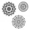 Aladine Duo Clear Stamps & Stencil Mandalas - set de sellos y stencil
