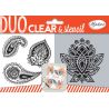 Aladine Duo Clear Stamps & Stencil Paisley  - set de sellos y stencil