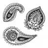 Aladine Duo Clear Stamps & Stencil Paisley  - set de sellos y stencil