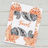 Aladine Duo Clear Stamps & Stencil Paisley  - set de sellos y stencil