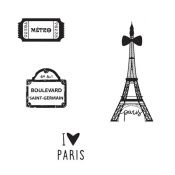 Aladine Stampo Scrap Set Paris - sellos de caucho