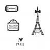 Aladine Stampo Scrap Set Paris - sellos de caucho