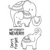 Sellos silicona Woodware  Stitched Elephant Love JGS583