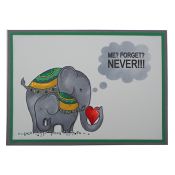 Sellos silicona Woodware  Stitched Elephant Love JGS583