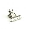 Pinza sujetapapeles tipo bulldog color plata tamaño pequeño
