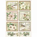 Stamperia Papel Arroz A4 Sellos Navidad
