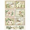 Stamperia Papel Arroz A4 Sellos Navidad