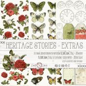 Craft O'Clock - Papel para scrapbooking Heritage Stories  Set de 15x30