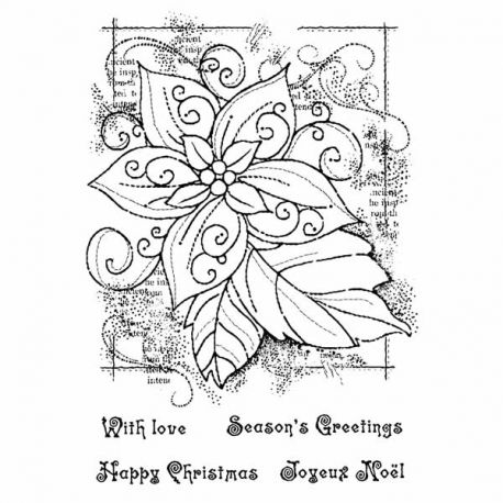 Sellos silicona Woodware Framed Poinsettia (FRS704)