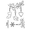 Sellos silicona Woodware Little Festive Branch (JGS523)