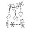 Sellos silicona Woodware Little Festive Branch (JGS523)