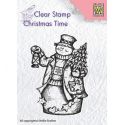 Nellie's Choice - Sello de silicona transparente Snowman Lantern