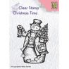 Nellie's Choice - Sello de silicona transparente Snowman Lantern