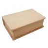 Caja de madera en forma de libro