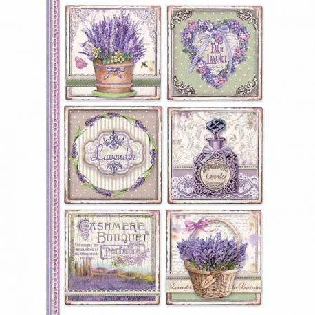 Stamperia Papel de Arroz para decoupage Provence Cards (DFSA4366)