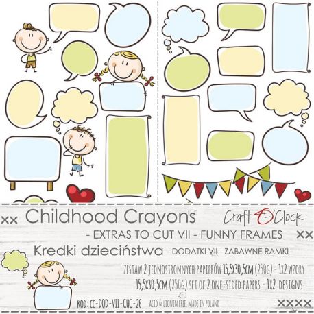 Craft O'Clock Chilhood Crayons – Hojas de recortables 7