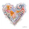 Servilleta decorada para la técnica del decoupage - Spring Heart