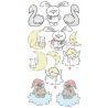 Craft O'Clock Prince & Princess – Hoja de recortables glitter