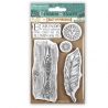 Stamperia  - Set de sellos de caucho Cosmos Feather (WTKCCR06)
