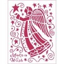Stamperia - Stencil decorativo en acetato Make a Wish Angel (KSD305)