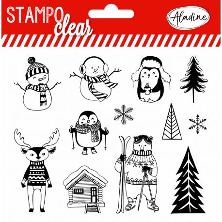 Sellos acrílicos Aladine Stampo Clear Christmas Characters
