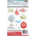 Sellos Merry little Christmas Greetings
